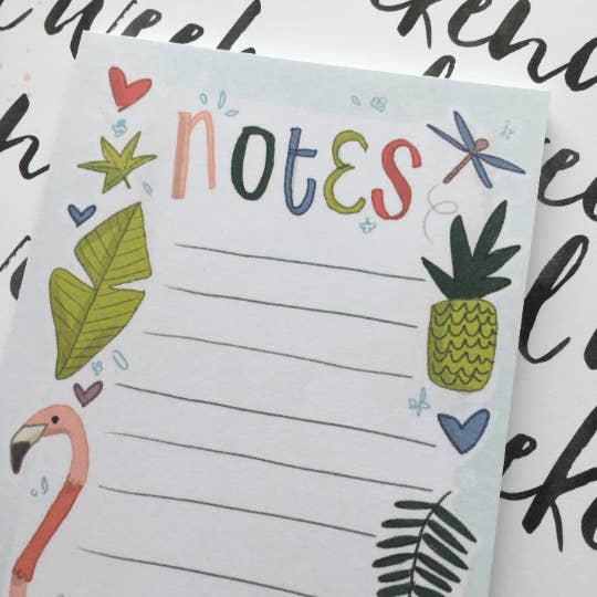 The Persnickety Co - Wholesale Notepad - Flamingo List Notepad