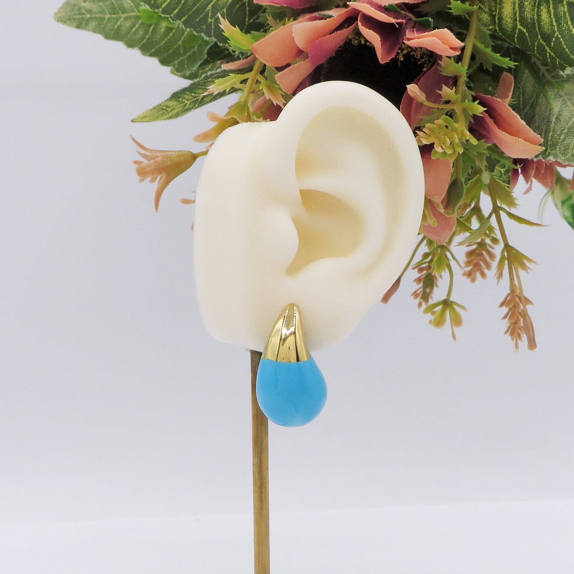 Daemon srls - Wholesale Stud/Post Earrings - DROP SPRING COLOURS - ACCIAIO  inossidabile ~ Paio Orecchini goccia bombe' smaltati7