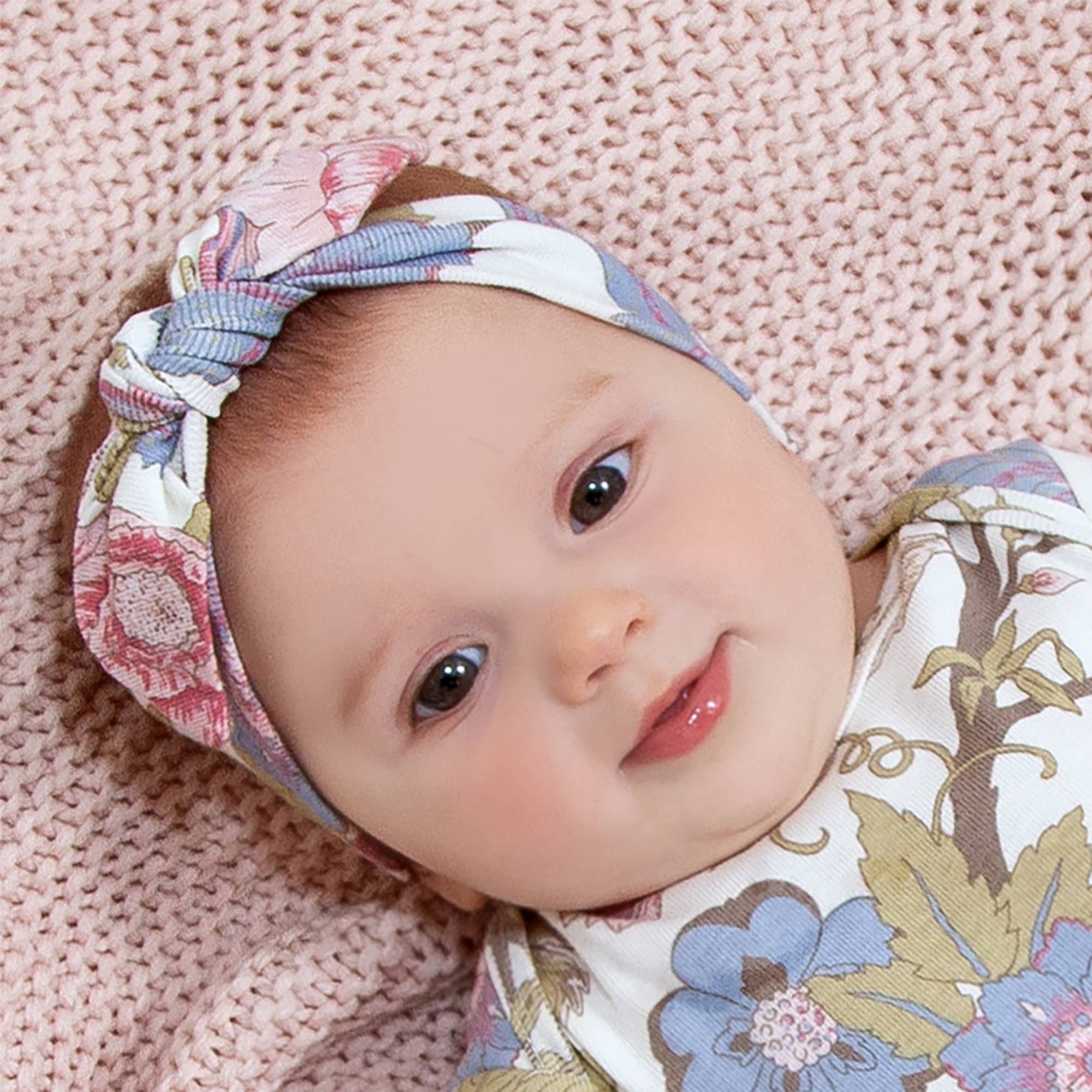 Bleu/Rose Bandeau tapisserie floral en vente sur Faire1