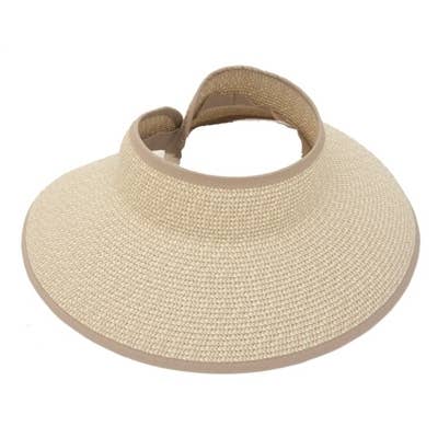 DNMC - Wholesale Visor - Women's - Heathered Roll-Up Sun Visor3