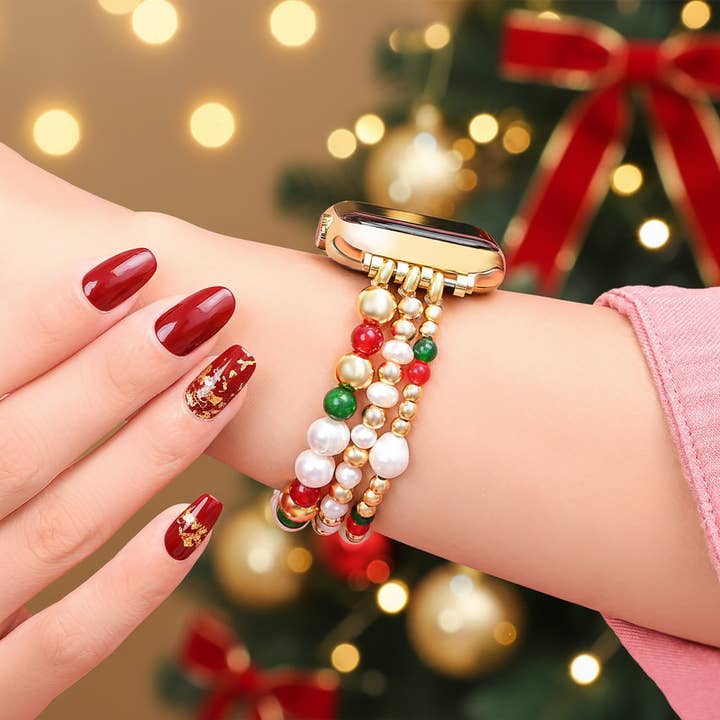 Christmas Starlight Stretch Apple Watch Strap for wholesale by Cape Diablo