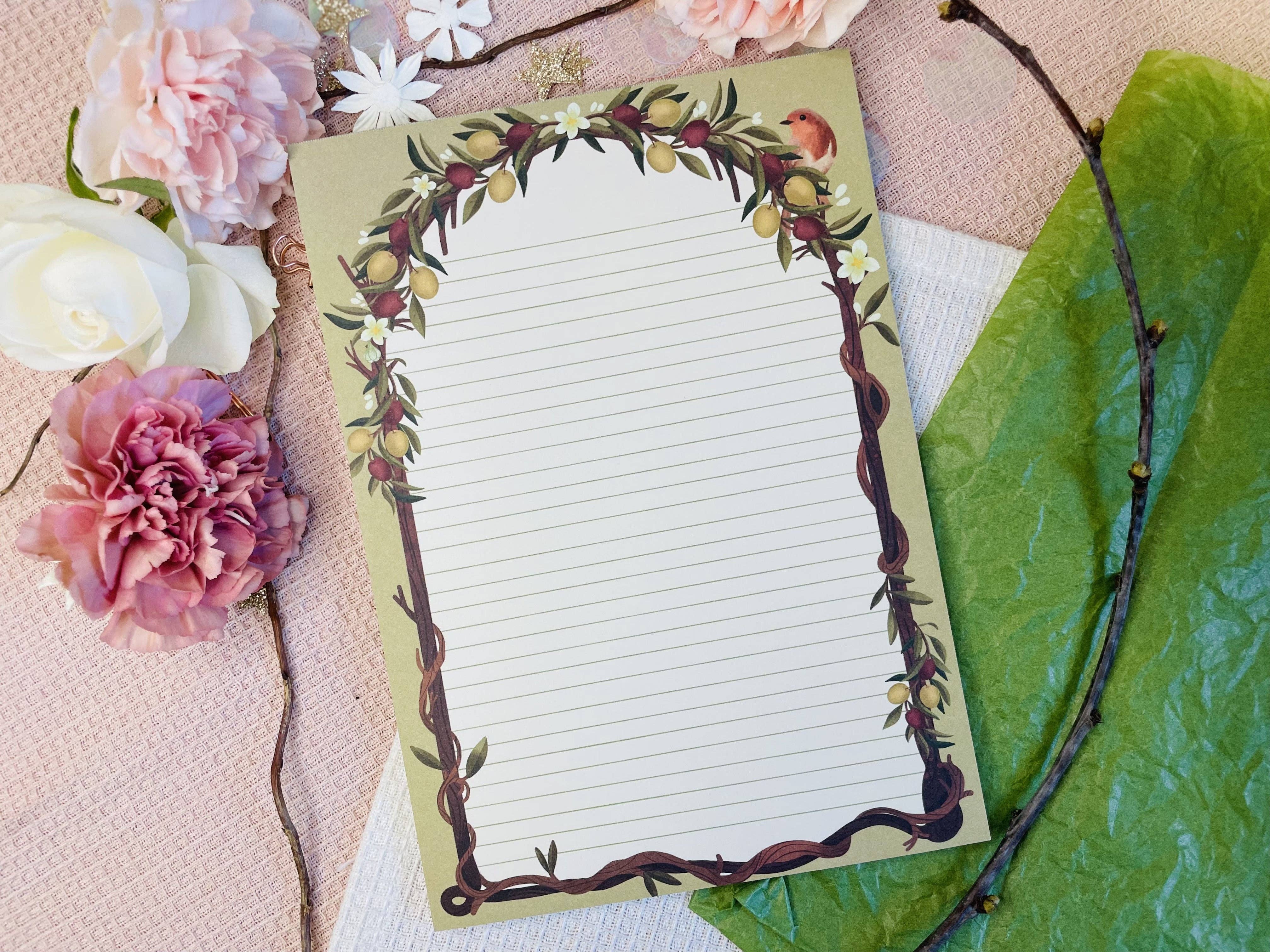 Split Moon Studios - Wholesale Notepad - Olive Letter Paper A5 To Do - Letter Paper Notepad1