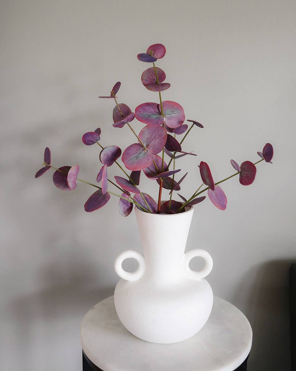 Prestige Botanicals - Wholesale Artificial flowers - Burgundy Artificial Eucalyptus 18”1