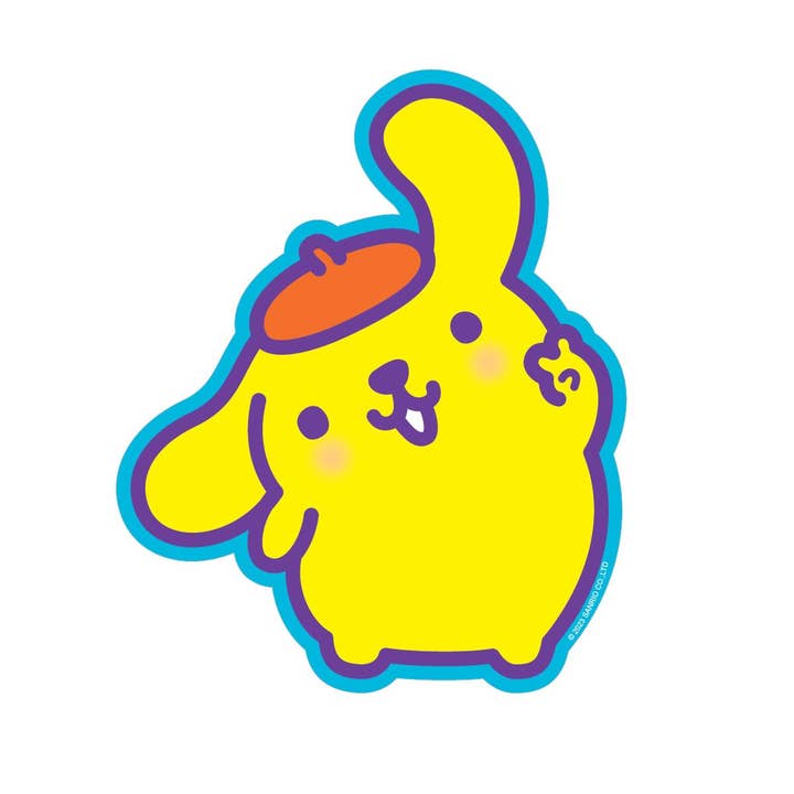 Pompompurin Peace Sign Vinyl Sticker for wholesale by Pipsticks