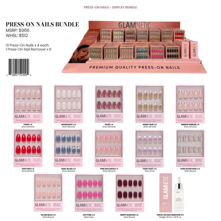 Press-On Nails Starter Bundle | Nails & Remover for wholesale by Glamnetic