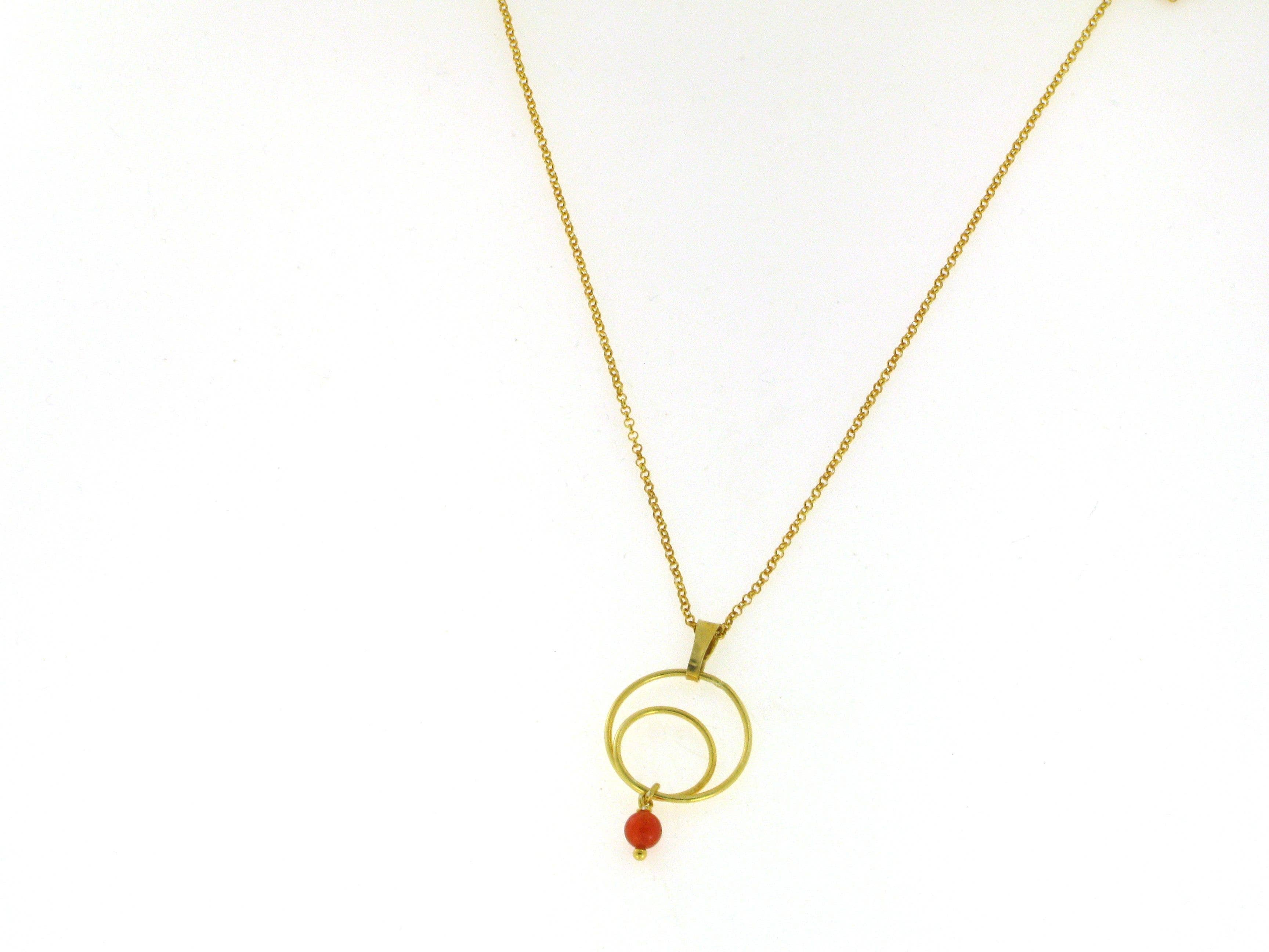 Yneda Jewels - Wholesale Pendant/Charm Necklace - Silver 925 necklace, cornelian necklace, circle necklace.5