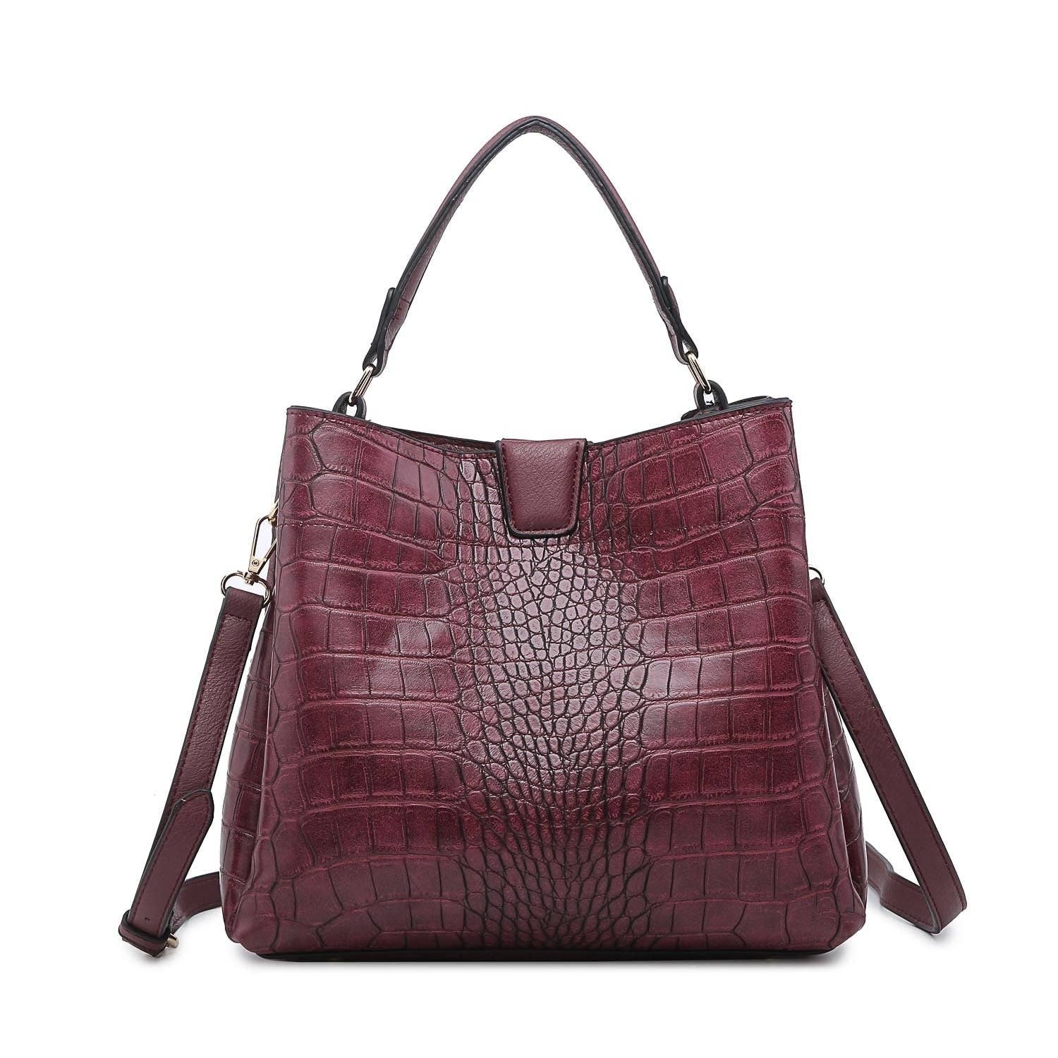 MiMi Wholesale - Wholesale Satchel - Women's - Vegan Leather Satchel With 3-Compartments29