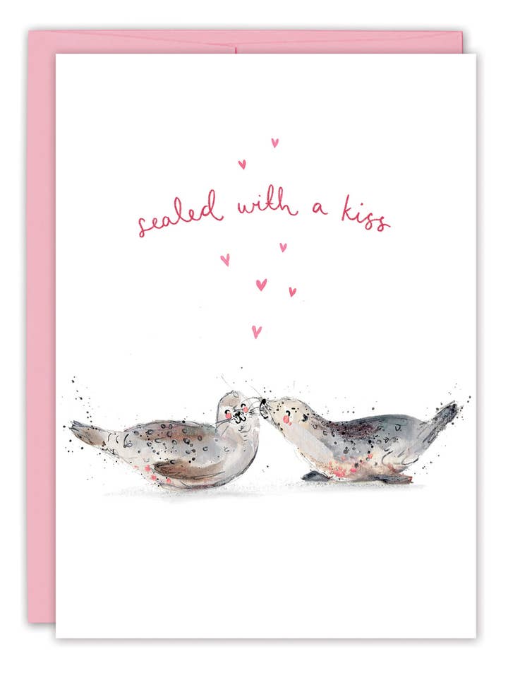 Sealed With A Kiss Valentine's Day Card for wholesale by Biely & Shoaf