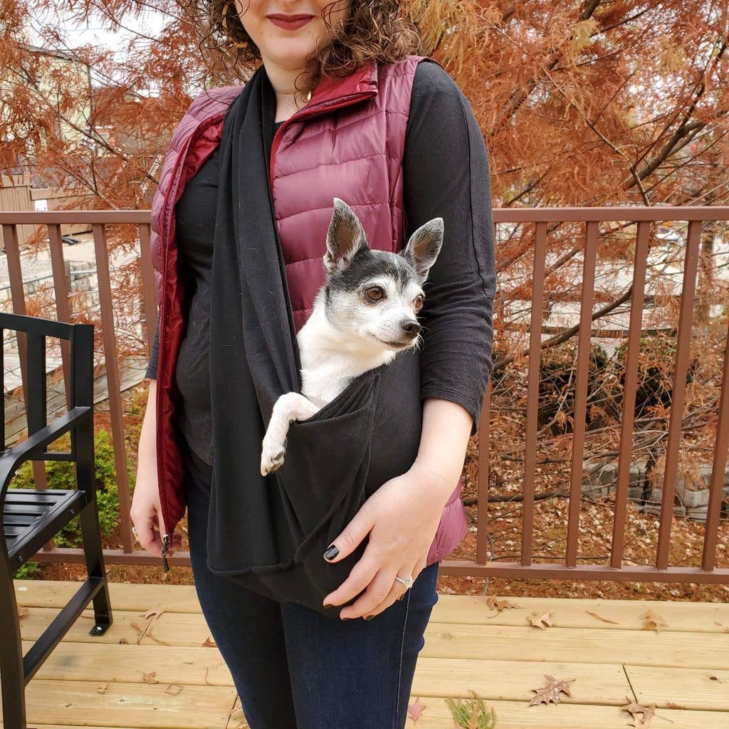 Walking Palm - Wholesale Pet Carrier - Dog - Dog Sling - Black Woven3