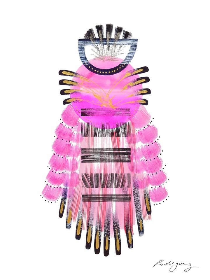 MARDI GRAS INDISCHE PRINT voor wholesale door Marianne Angeli Rodriguez Gallery