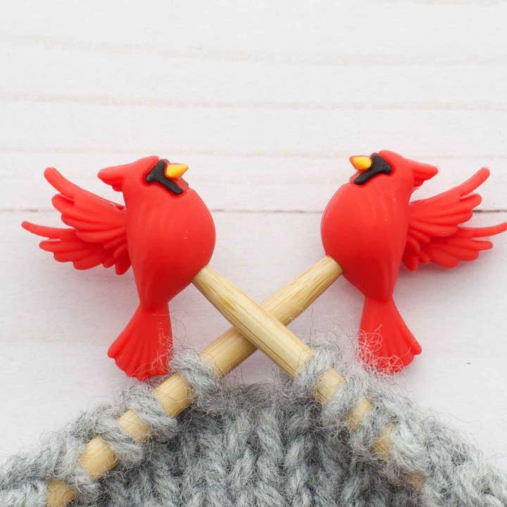 Little Cardinal | Stitch Stoppers for wholesale by Fox & Pine Stitches