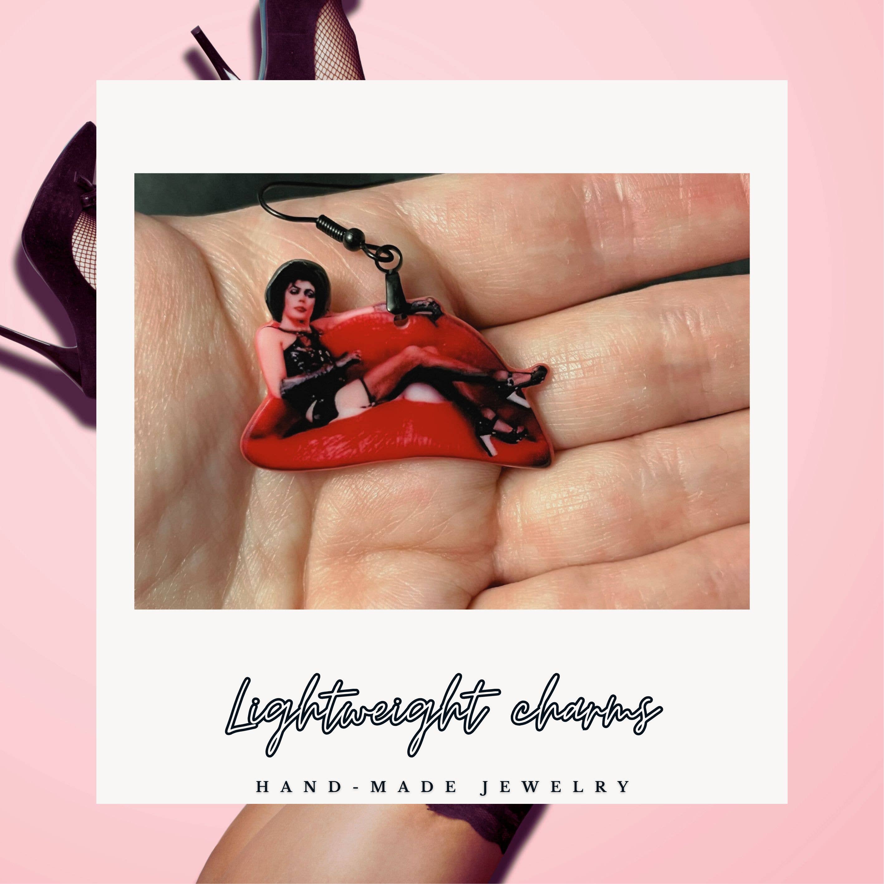 Halli Starling Books - Wholesale Dangle Earrings - The Frankenfurter - Rocky Horror earrings1