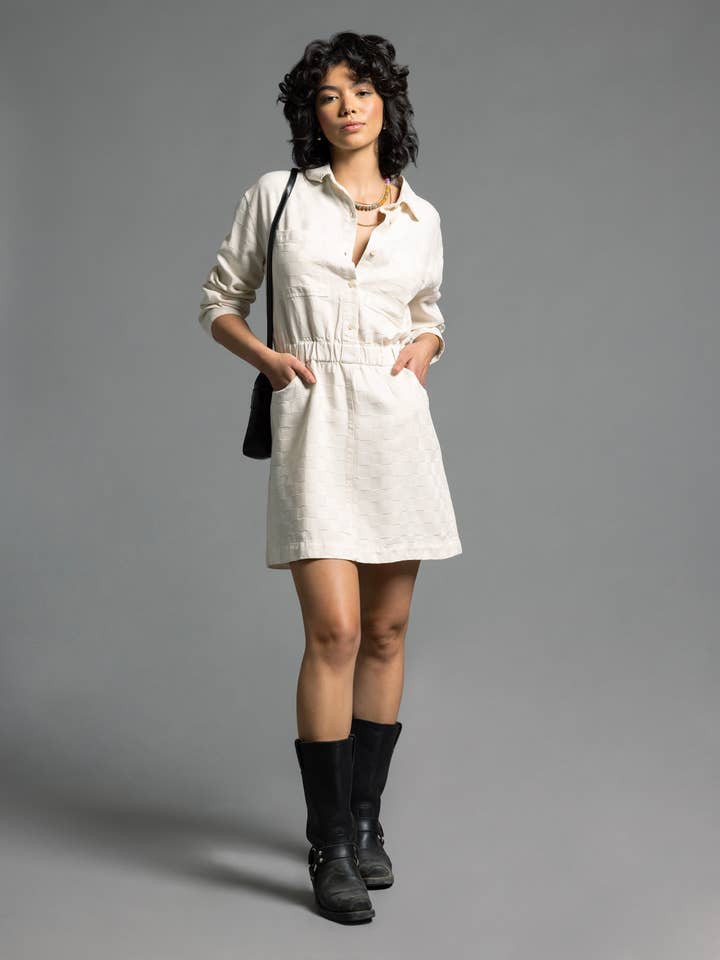 Weekend Los Angeles - Wholesale Dress - Women's - Checkered Pattern Dress - ADORIA DRESS4