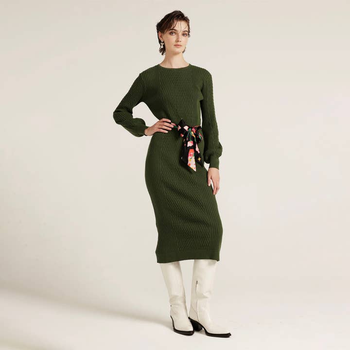 Love, Bonfire the Label - Wholesale Dress - Women's - Green Hills Long Sleeve Knit Dress8
