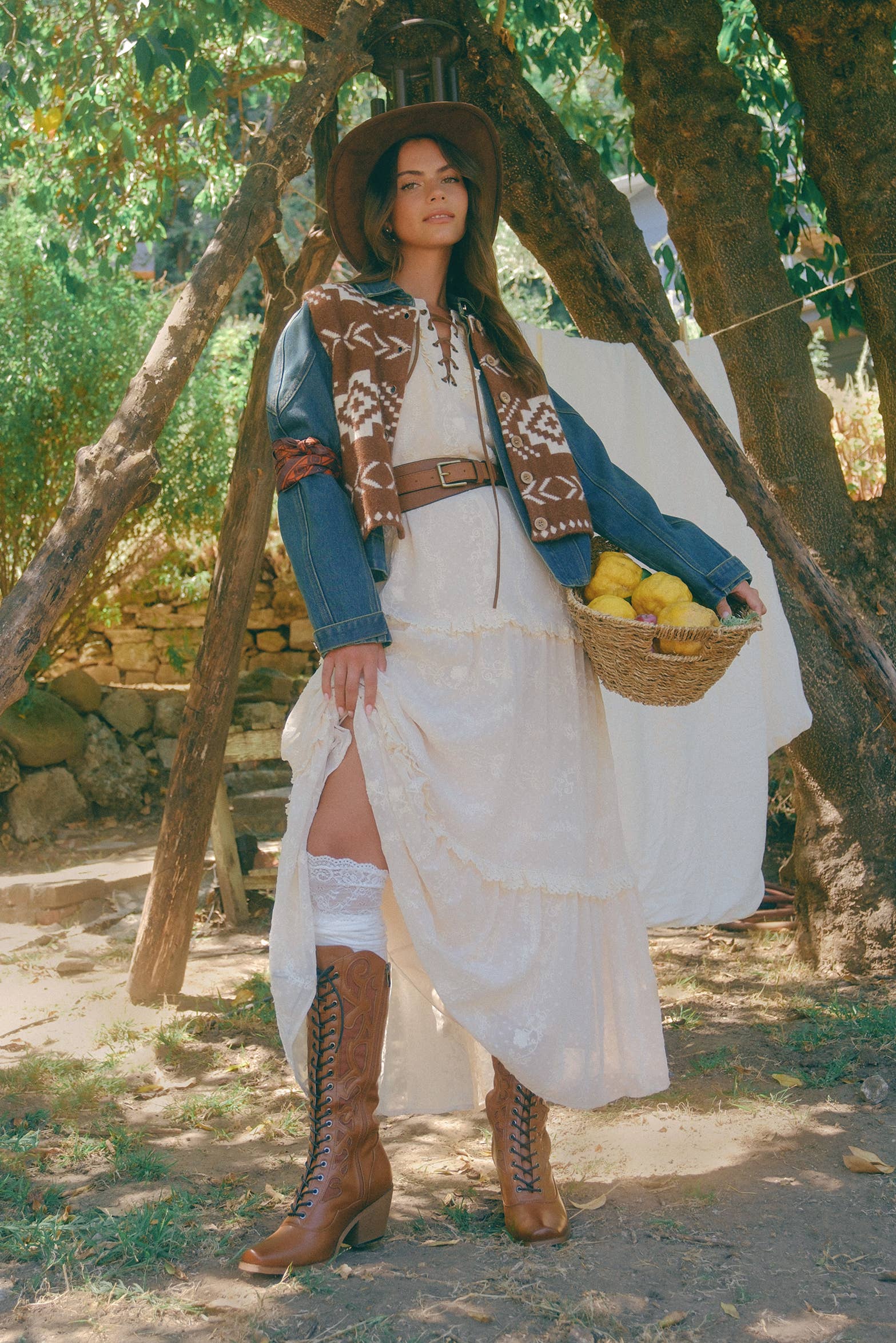 Listicle - Wholesale Sweater Vest - Women's - Southwestern Button-Up Vest LSW097723