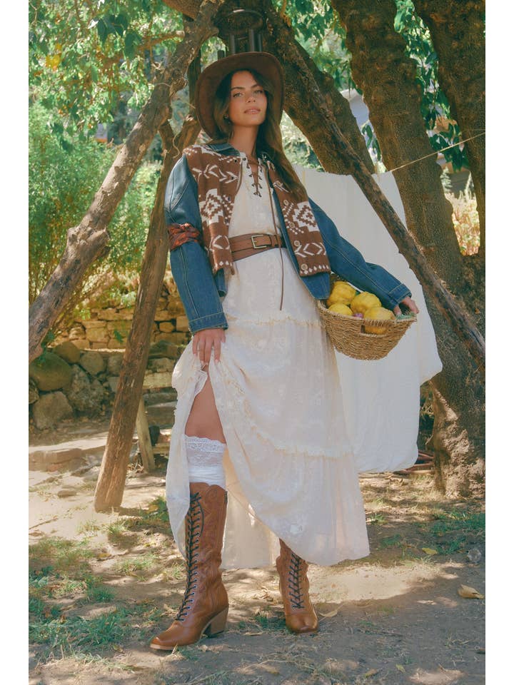 Listicle - Wholesale Sweater Vest - Women's - Southwestern Button-Up Vest LSW097723