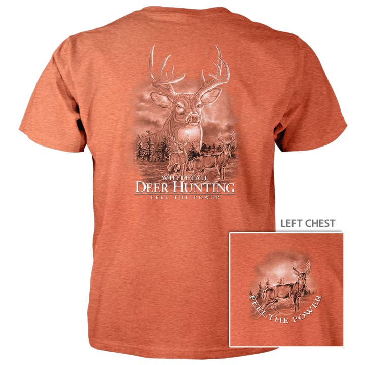 Old Country Outfitters - Vente T-shirt sérigraphié – unisexe - Ressentez la puissance de la chasse au cerf - T-shirt en coton 4,5 oz7