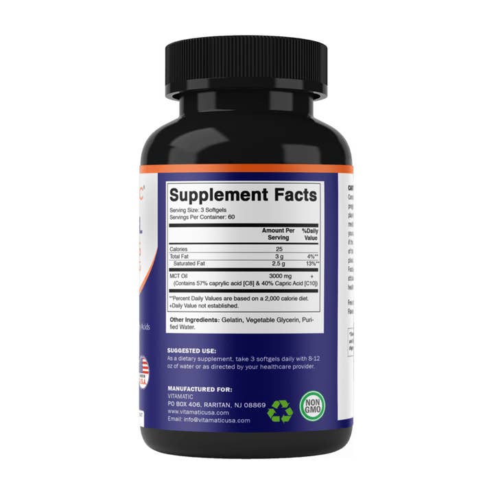 Vitamatic – wholesale Oral supplement/vitamin – Vitamatic MCT Oil Softgels 3000mg | 180 Softgels8