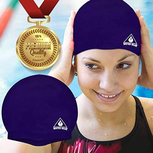 Water Gear - Wholesale Swim Cap - Unisex - Water Gear Silicone Adult Swim Cap9