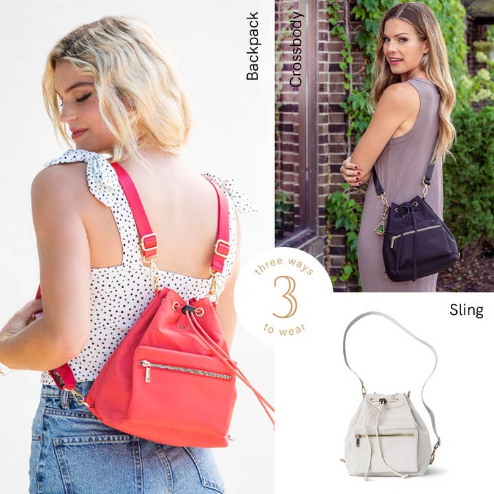 DM Merchandising - Wholesale Crossbody Bag - Women's - Kedzie Aries Convertible Bucket Bag Assortment