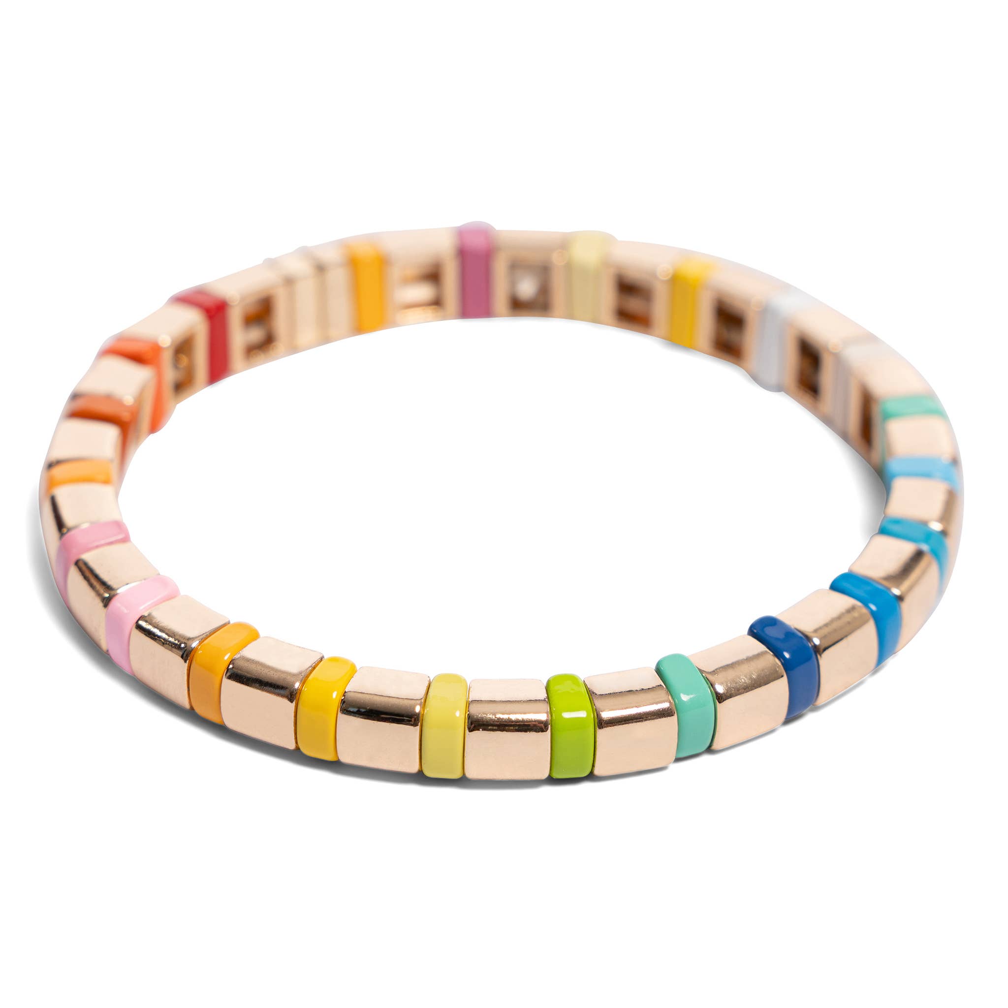 Malibu Sugar – wholesale Beaded bracelet – Pastel Rainbow Tile Bracelet