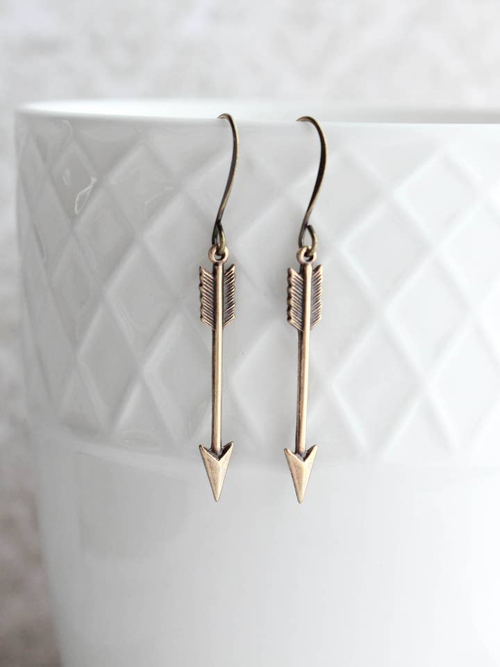 Arrow Earrings - (more colors) for wholesale by A Pocket of Posies