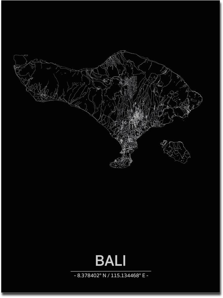 Citymap Bali | Aluminum wall decoration for wholesale by Brandthout.