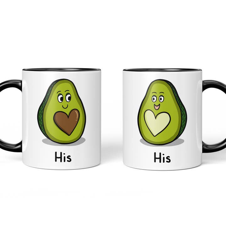 Avocado His and His Mug Set for wholesale by TeePee Creations