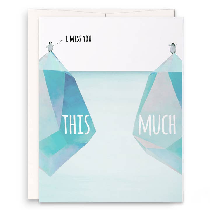 Long Distance Penguin savner dig - tænker på dig kort for engroshandel hos Liyana Studio