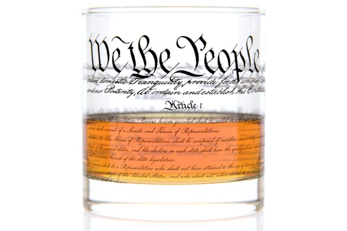 Well Told - Wholesale Cocktail/Liquor Glass - U.S. Constitution- Historical - Rocks Glasses - Set of 23