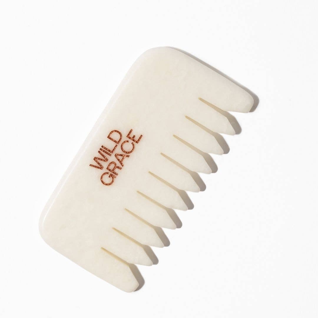 WILD GRACE - Vendita all'ingrosso Spazzola/pettine - Pettine di Cristallo in Giada Bianca3