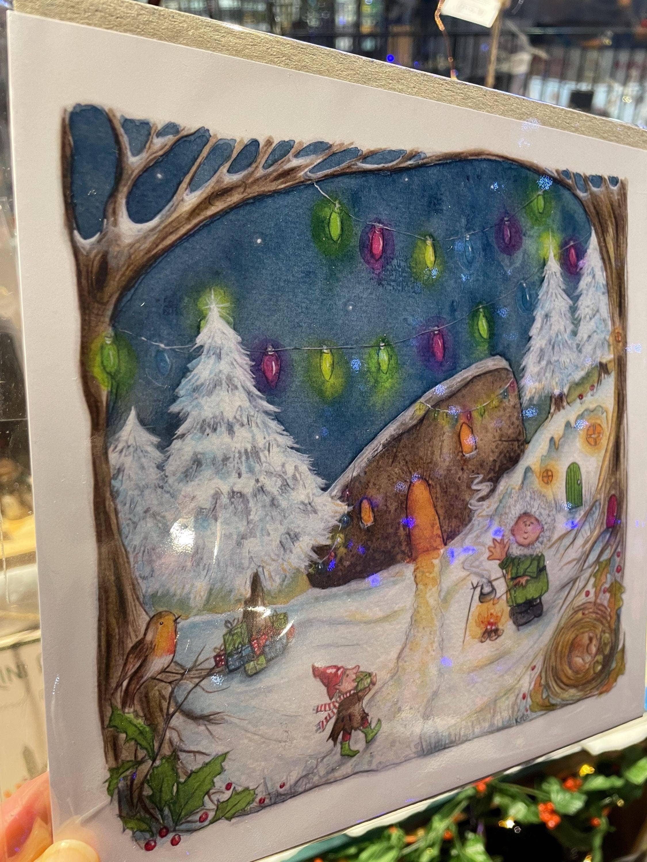 FreeRangeFaeries - Wholesale Art Print - Merry Christmas Hairy Bob! Square Signed Art Print  2