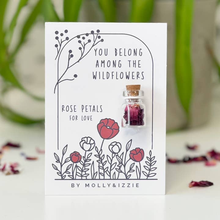 by Molly&Izzie - Wholesale Dried/pressed flowers - Flower Petals in Jar - Rose