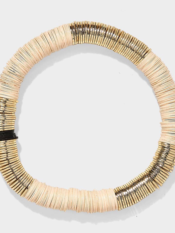 Cremefarvet vinylarmbånd 8 mm for engroshandel hos Allie + Bess