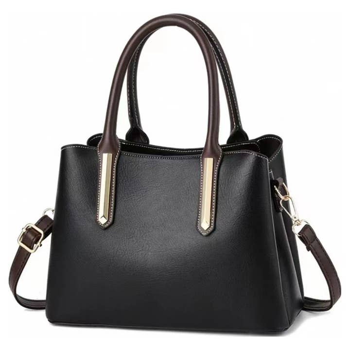 Classic Pu Three Compartments Top Handle Bag-9910-4 for wholesale by Superbia