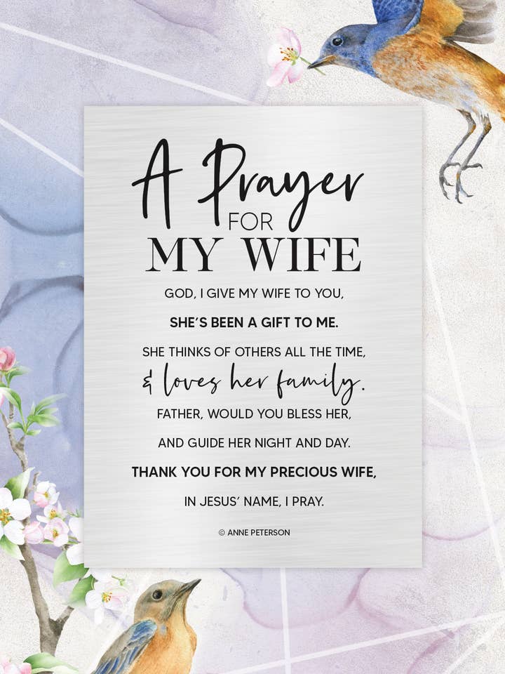 Placa de madera con texto en inglés «Prayer For My Wife» Renovar mi alma para venta al por mayor de Dexsa