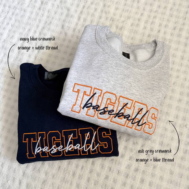 Tigers Baseball Crewneck for wholesale by Belle Haven Co. LLC