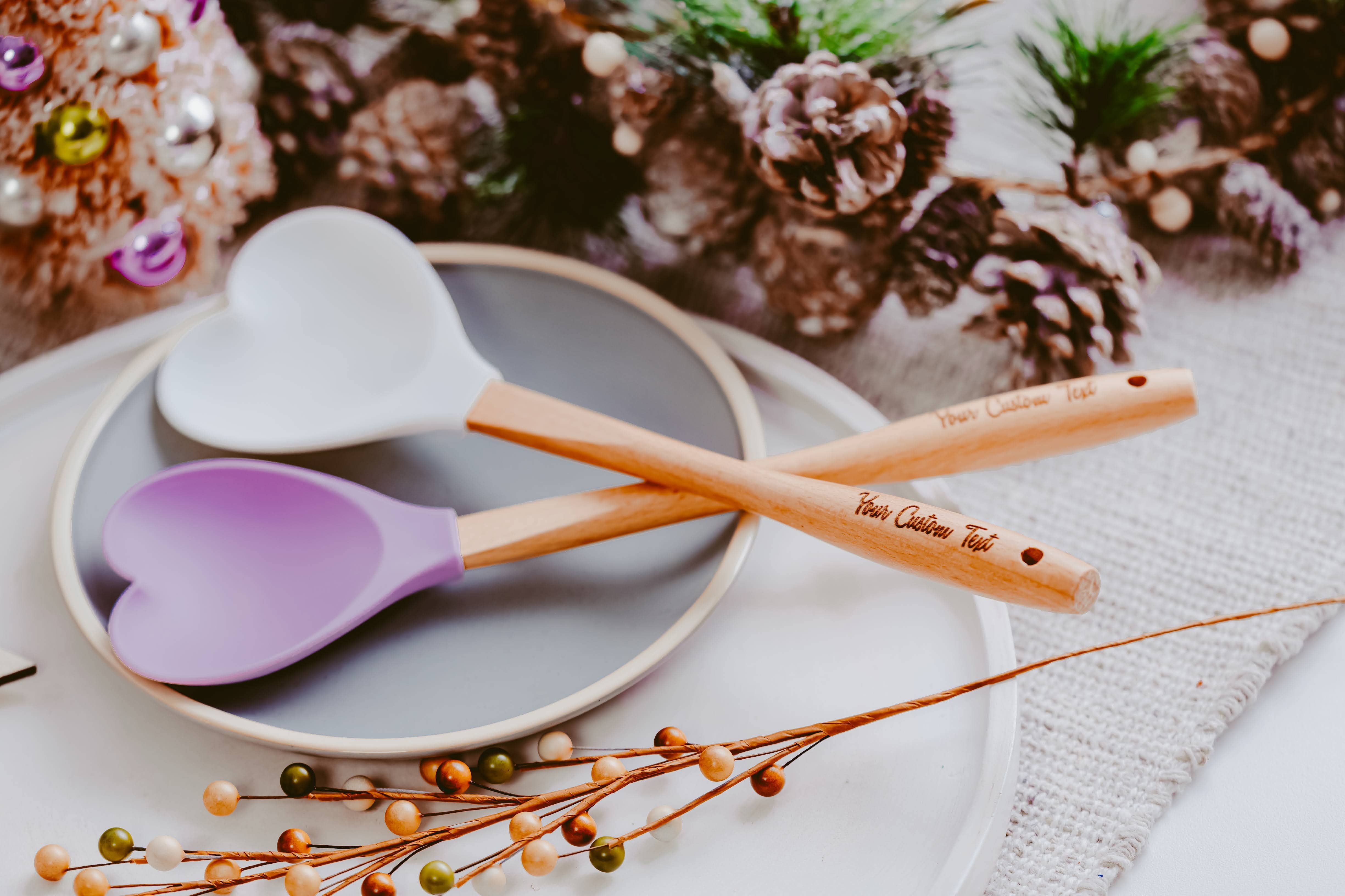 AFewSpareMoments - Wholesale Spatula/Turner - Spatulas, Engraved kitchen utensils, Wood, Silicone,13