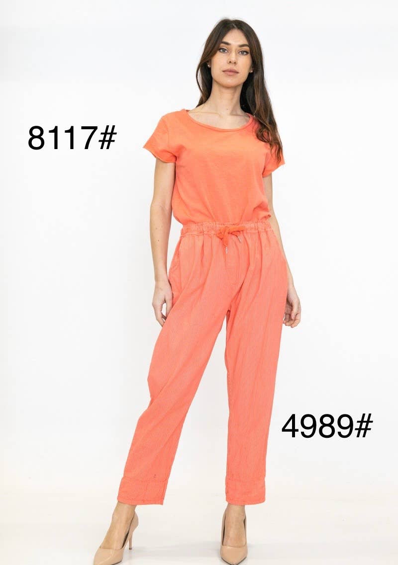 LINEN & COTTON HOUSE – Engroshandel T-shirt – til kvinder – Bomuld t-shirt med rund hals, basis 811727