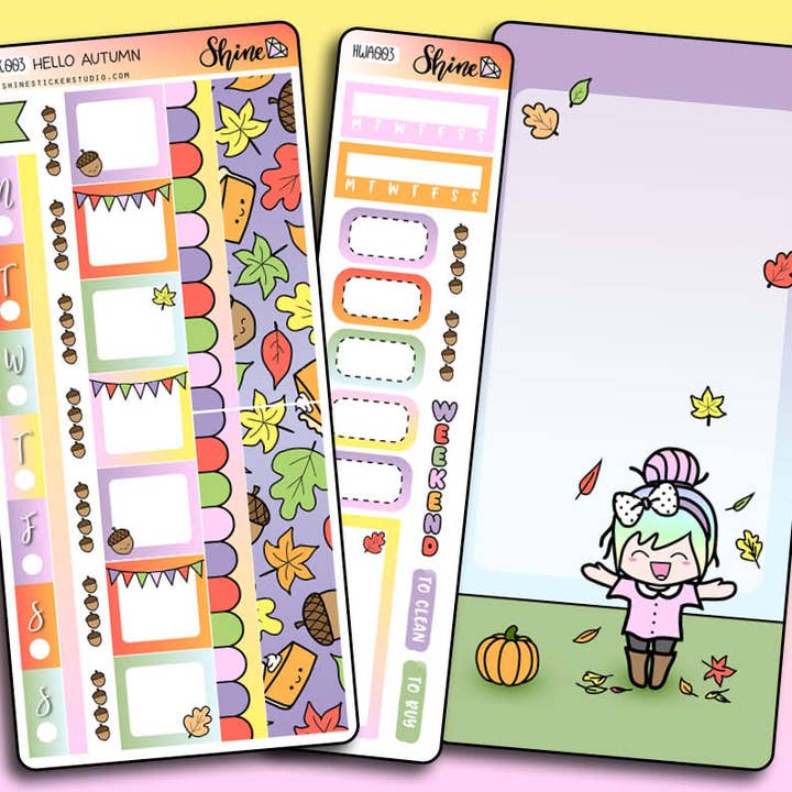 Hej Höst - Hobonichi Weeks Klistermärkeskit för wholesale av Shine Sticker Studio