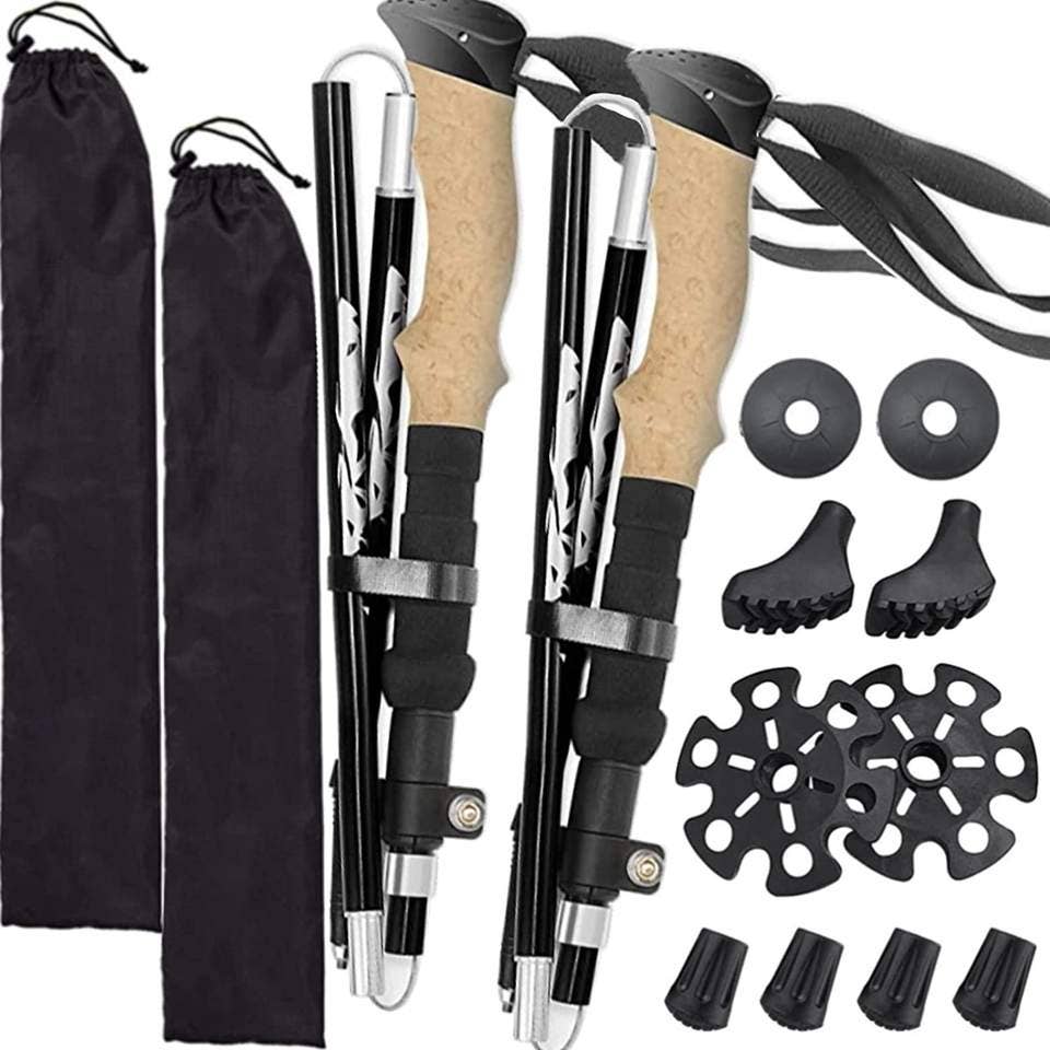 VIGOR - Wholesale Sporting Accessories - Natural Cock Collapsible and Telescopic Walking Sticks  Carb7
