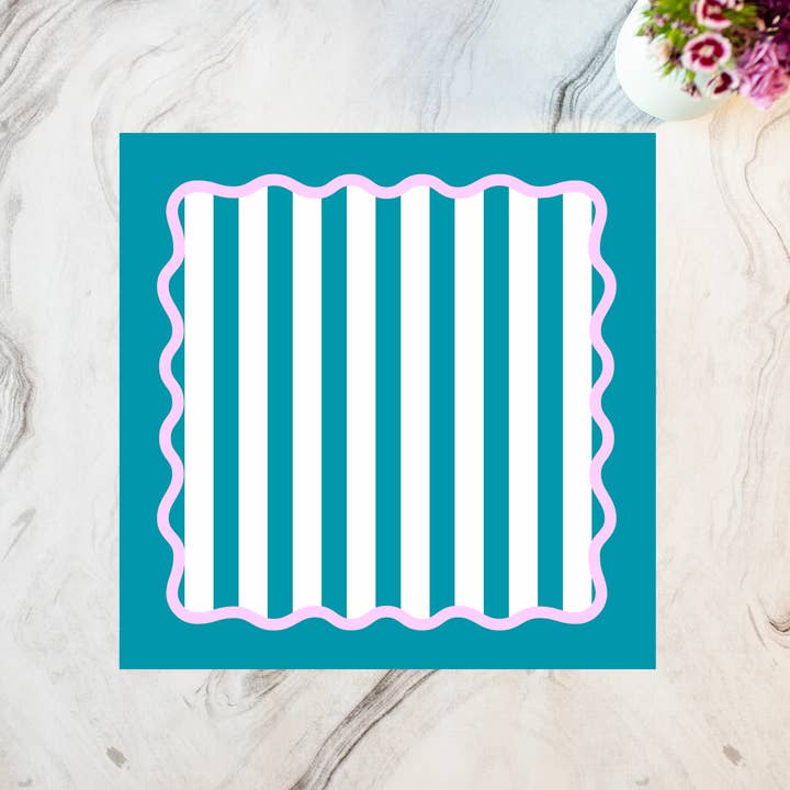 Totally Teal Paper Placemats for wholesale by Shop Damus