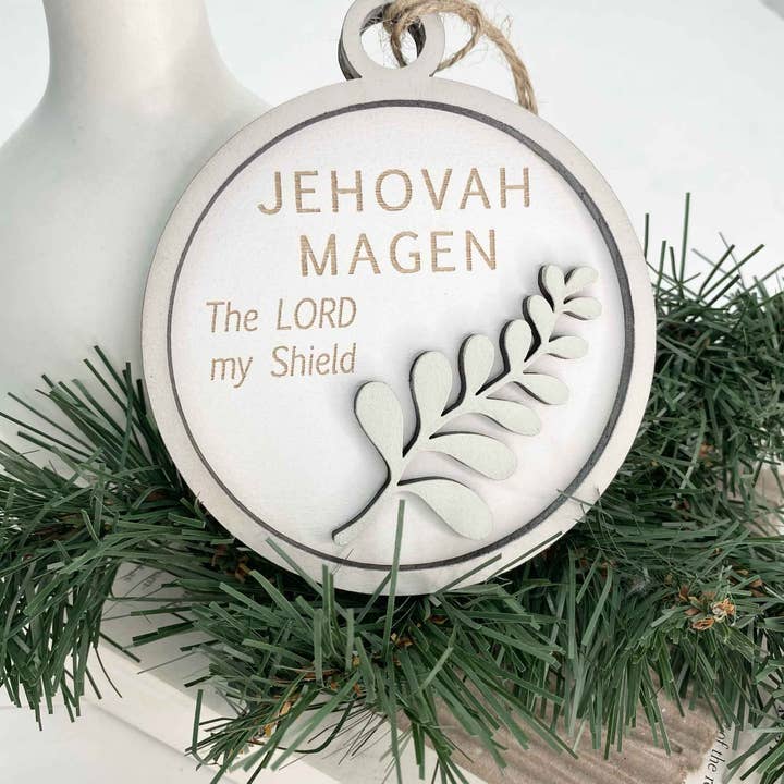 Pine Designs - Wholesale Ornament - Jehovah Magen, The Lord my Shield, Name of God Ornament1