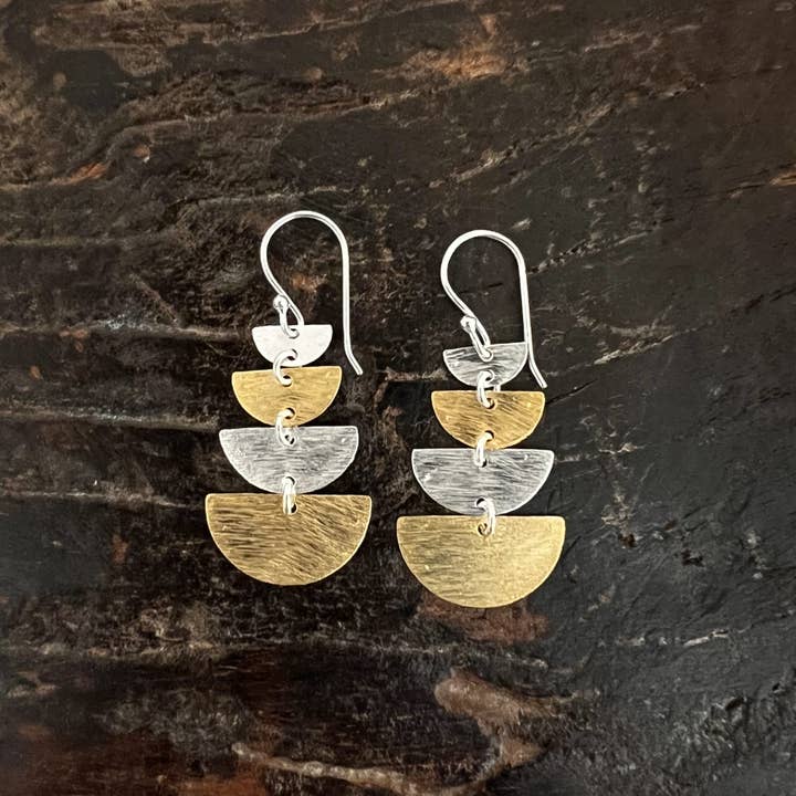 Moon Phases Sterling Dangle Earrings for wholesale by Anantara