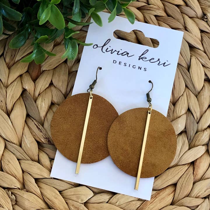 Olivia Keri Designs - Wholesale Dangle Earrings - Lindsay - Camel2