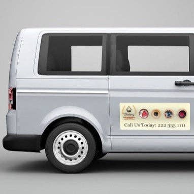 Aimants personnalisés polychromes pour véhicules, 24 x 12 pouces, 1 pièce pour la vente par MonkeyFeetGraphics