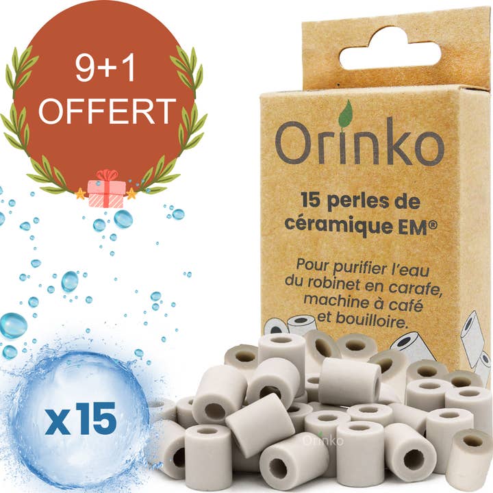 9+1 FREE: EM® Grey Ceramic Beads X15 for wholesale by Orinko