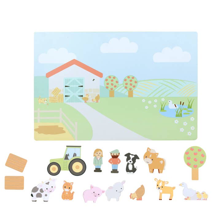 Orange Tree Toys - Wholesale Wood Toy - Kids - NEW Farmyard Magnetic Picture Board