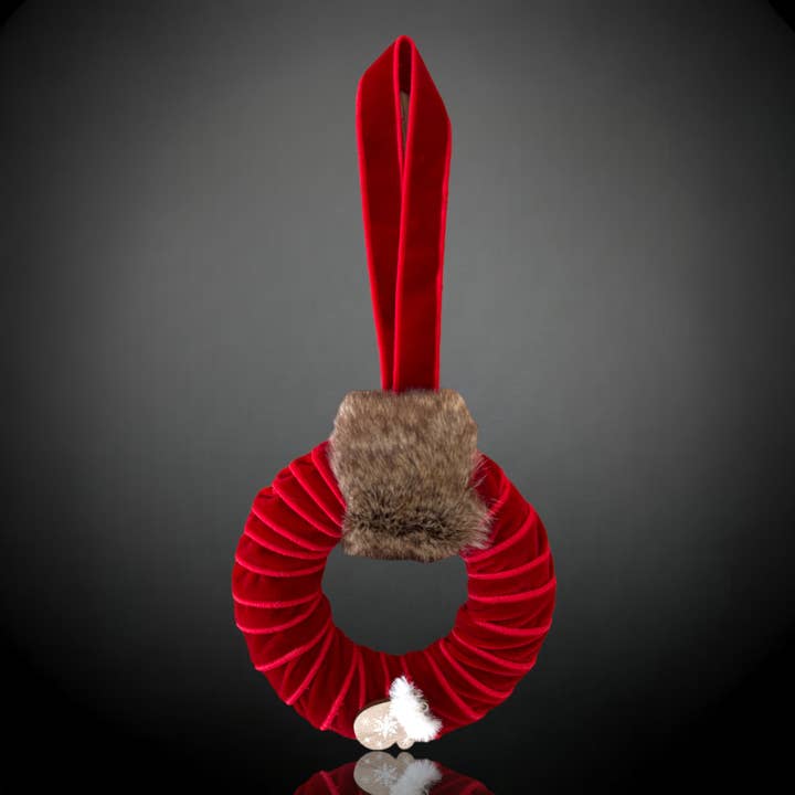 Hanging Small Deco Xmas Wreath for wholesale by Altalena of Switzerland SA