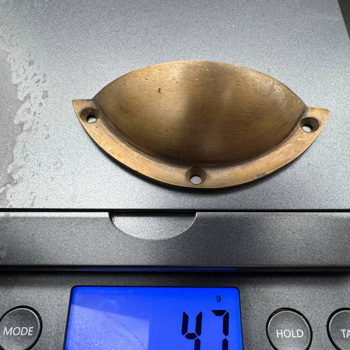 Bronze Betty - Wholesale Knob/pull - Convex Arc Brass Cup Pull, 9cm4